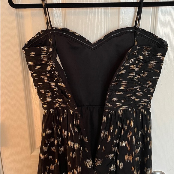 NWT Max & Cleo Gold Metallic Hi Lo Dress - Picture 7 of 12